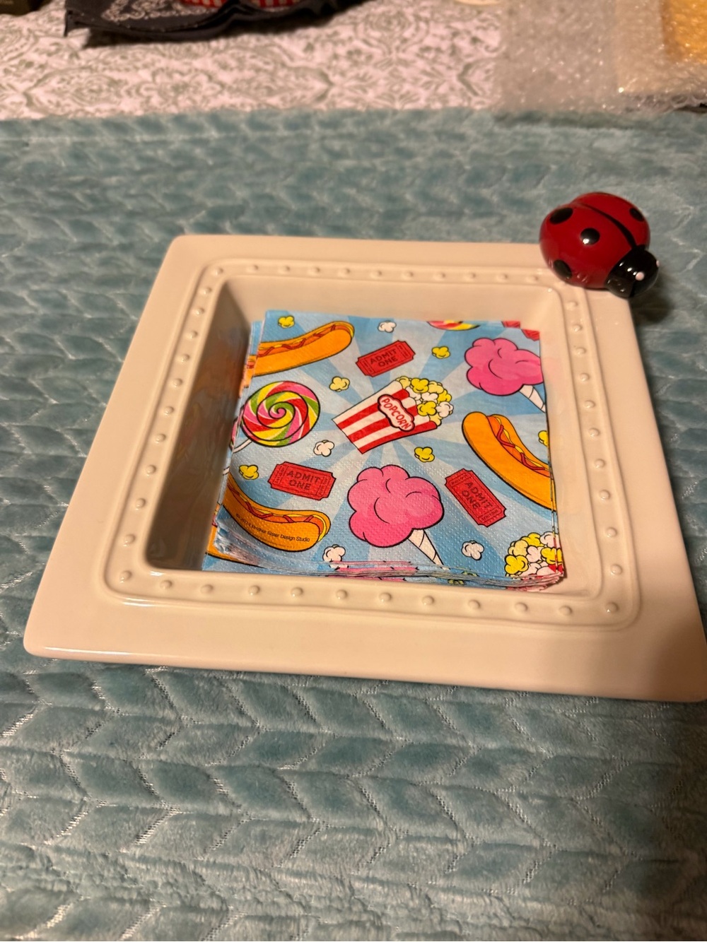 Nora Fleming square napkin holder